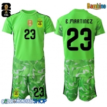 Maglie da calcio Argentina Emiliano Martinez #23 Portiere Seconda Maglia Bambino Mondiali 2026  Manica Corta + Pantaloni corti)